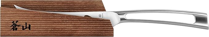 Cangshan TN1 Series 1021882 Swedish 14C28N Steel Forged 5-Inch Tomato/Cheese Knife and Wood Sheath Set