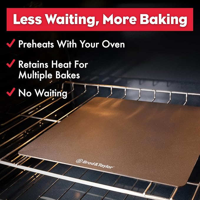 Brod & Taylor Bread Steel Max for Baking Bread & Cooking Pizza (14" x 14" x 0.15")