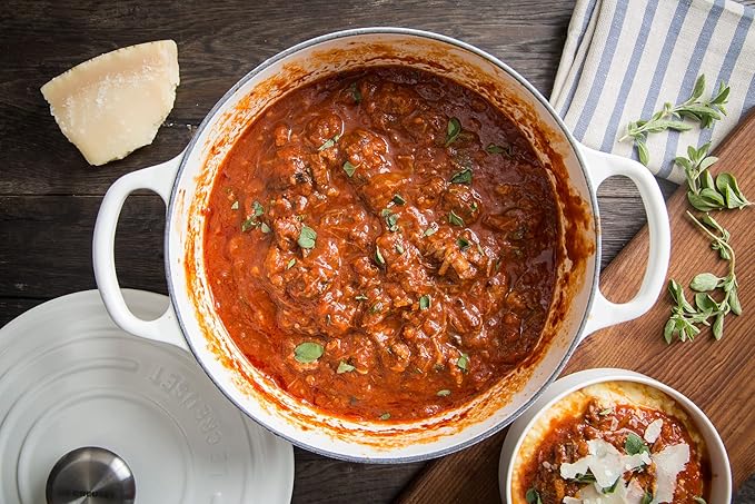 Le Creuset Enameled Cast Iron Signature Round Dutch Oven, 5.5 qt., White