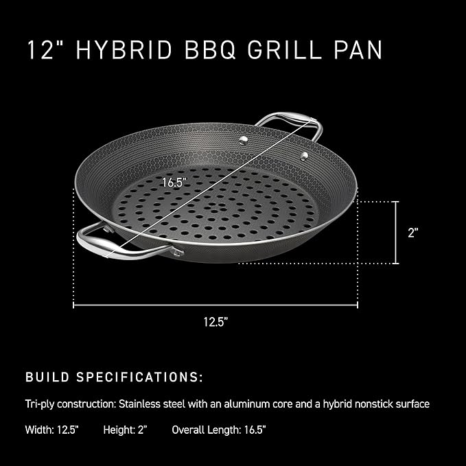 Hybrid Nonstick BBQ Grill Pan