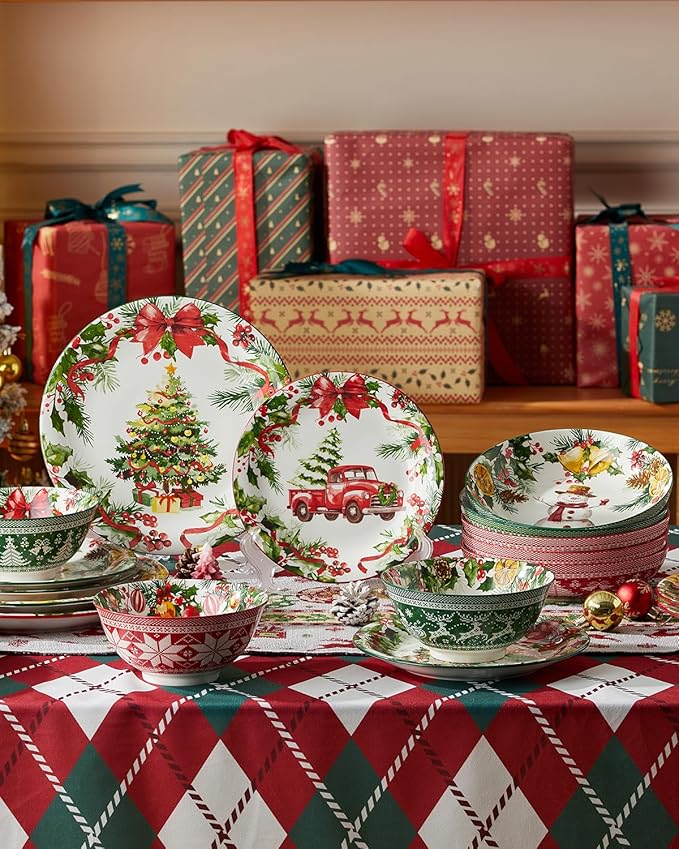 Christmas Ceramic Bowls, 23 Oz