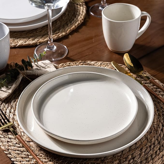 AmorArc 12oz Coffee Mugs, Ceramic Coffee Mugs set of 4 for Man, Woman, Dad, Mom, Modern Coffee Cups with handle for Latte/Cappuccino/Milk/Cocoa. Dishwasher&Microwave Safe, Light Beige