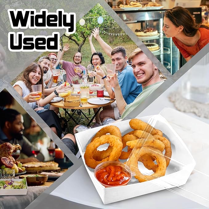 Plastic Charcuterie Boxes with Clear Lids 5in 50pcs, White Small Square To Go Paper Bakery Dessert Boxes, Disposable Mini Food Containers for Sandwich Cookie Slice Cake Strawberry Snack