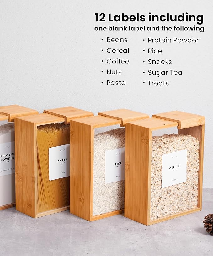 APT 1101 Food Dispenser 2L | Kitchen Organizers and Storage | Food Containers & Cereal Dispenser for Pantry Organization And Storage Container | Cereal, Rice, Flour, Snack (Glass, 2)