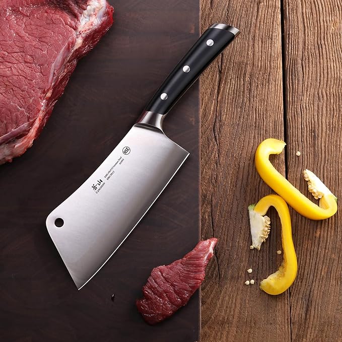 Cangshan S/S1 Series German Steel Forged Chinese Cleaver Set (Black)