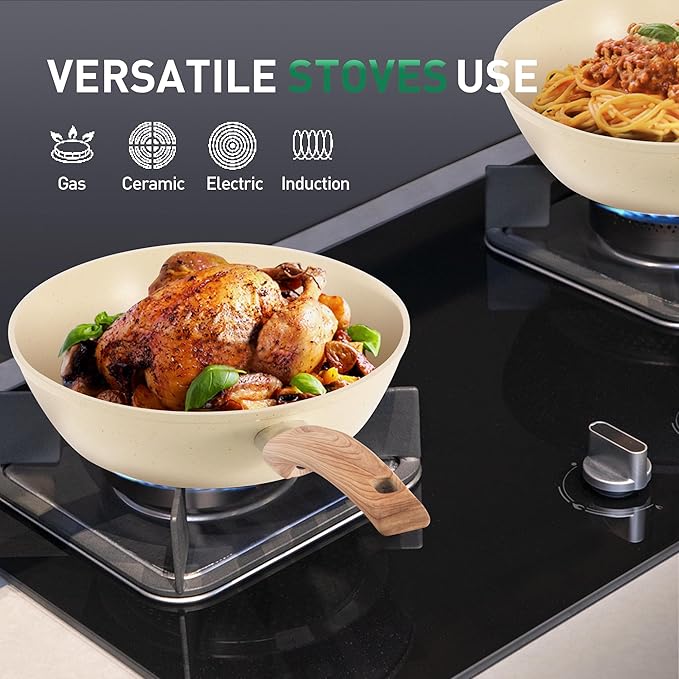 Induction Pots and Pans Set Non Stick Sets (12 pcs)