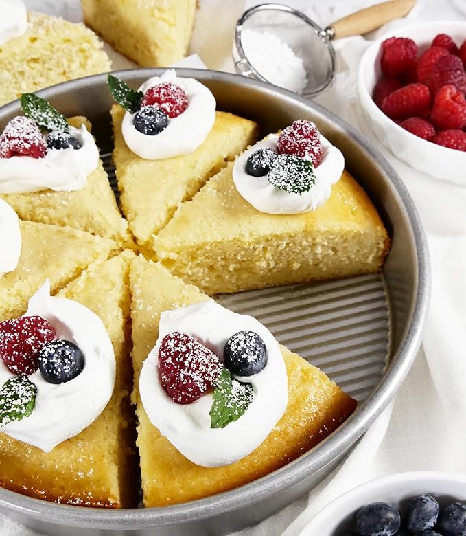 USA Pan Bakeware Round Cake Pan, 9 inch, Nonstick & Quick Release Coating, Made in the USA from Aluminized Steel, Set of 2