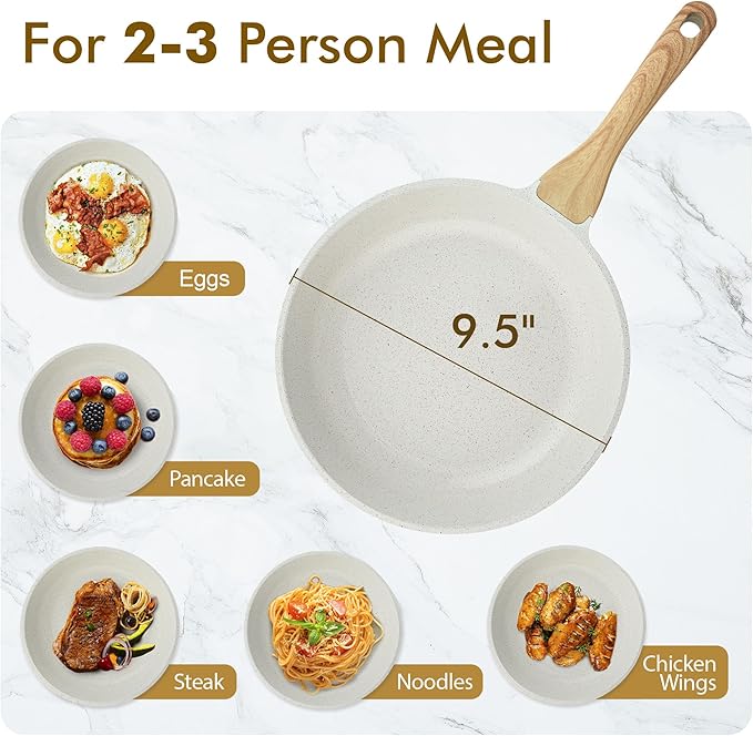 SENSARTE Nonstick Ceramic Frying Pan Skillet (9.5 Inch)