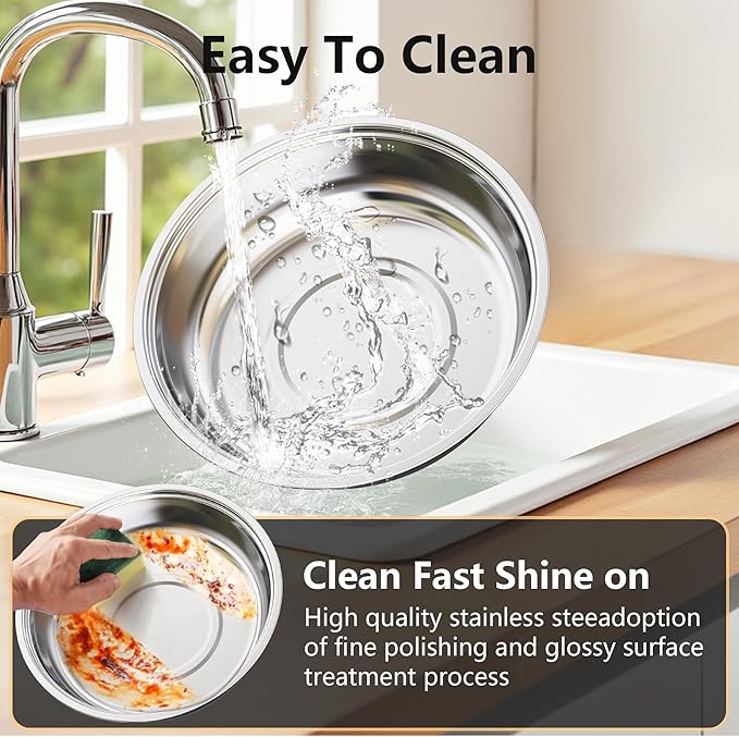 Chafing Dishes for Buffet 2 Pack, 6QT Food Warmers for Parties Buffet, Christmas Gatherings [Elegant Gold and Silver Colors] Stainless Steel Round Chafing Dish Buffet Set,Buffet Servers and Warmers