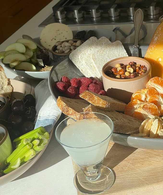 Mora Ceramic Large Serving Bowls- Set of 2 Oval Platters for Entertaining. Modern Kitchen Dishes for Dinner, Fruit, Salad, Turkey, etc. Oven, Dishwasher Safe, 110/80 oz, 16" / 14.6" - Earl Grey