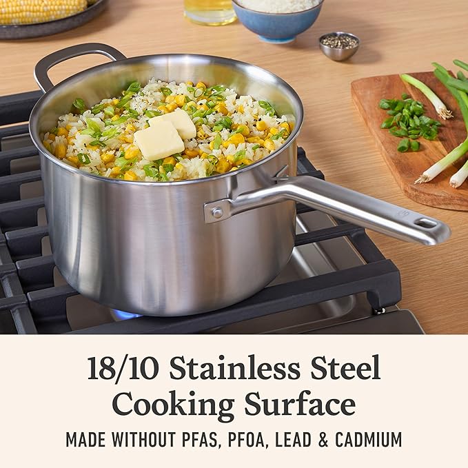 Calphalon Stainless Steel 4.5-Qt Sauce Pan with Lid