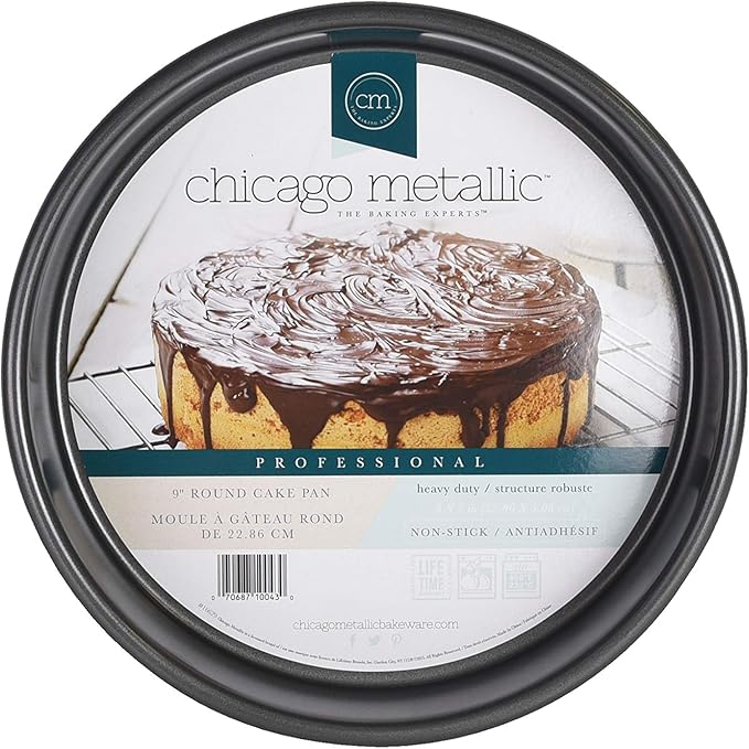 Chicago Metallic Professional Non-Stick Round Cake Pan, 9-Inch