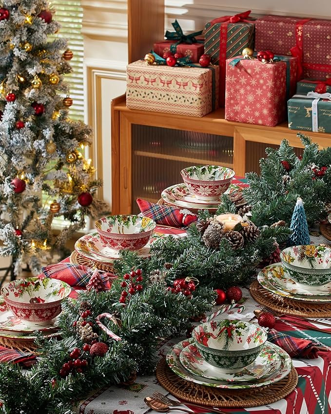 Christmas Ceramic Bowls, 23 Oz