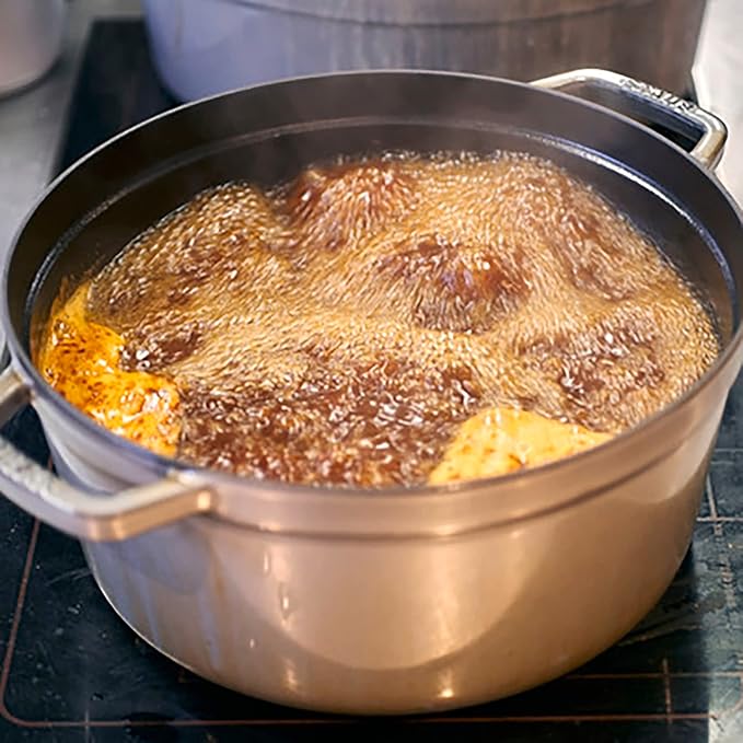 Staub Cast Iron 13.25-qt Round Cocotte - Graphite Grey, Made in France