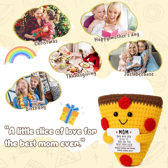 OCCdesign Mini Mom Christmas Birthday Gifts from Daughter Son Husband Cute Handmade Crochet for Mother Mommy New Bonus Stepmom Mother-in-Law Best Mom Ever Gifts Christmas Ideas Funny Moms Xmas Decor