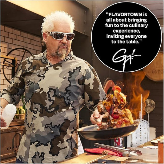 Guy Fieri's Flavortown Laser Titanium 12 Piece Set - Non-stick Cookware Set Without PFAS, PTFE, or PFOA, 3x More Durable, Dishwasher Safe, Oven Safe