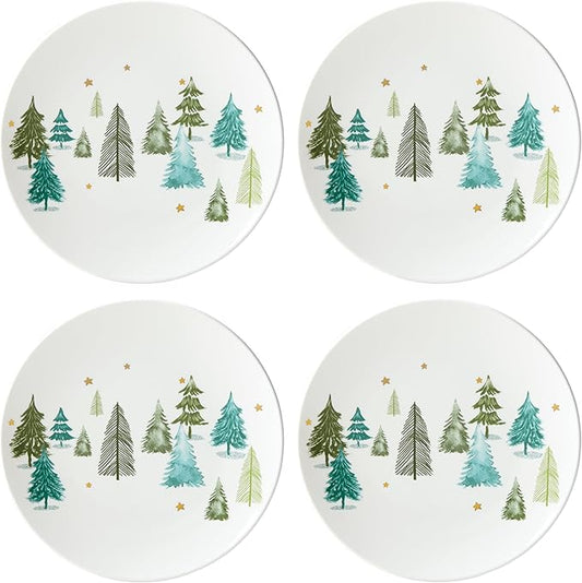 Lane 4-Piece Accent Plate Set, Christmas Drinkware, Holiday Hosting