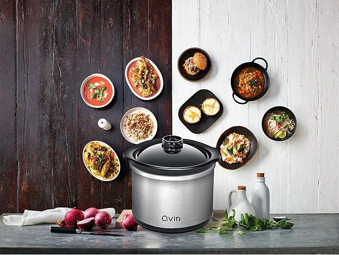 Mini Slow Cooker 0.65qt(20oz) warmer with 10 pcs food safe liners, fondue pot set,chocolate melting pot (stainless steel)