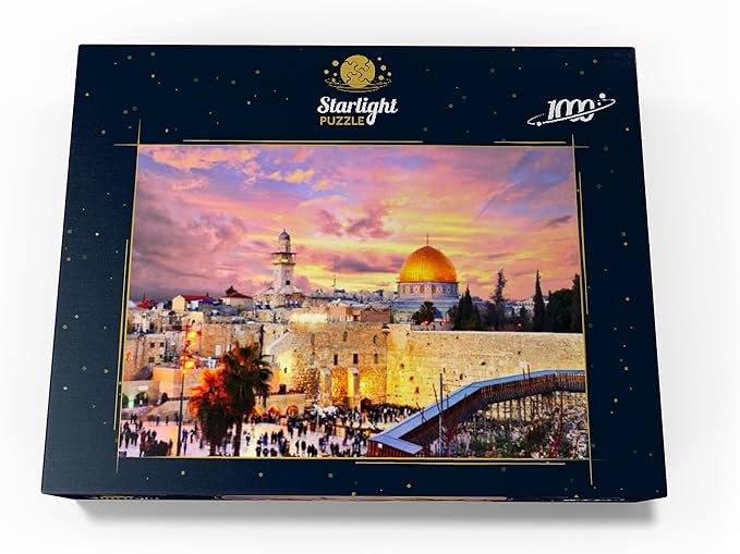 MyPuzzle Skyline of The Old City at The Western Wall and The Temple Mount in Jerusalem Israel - Premium 1000 Piece Jigsaw Puzzle for Adults