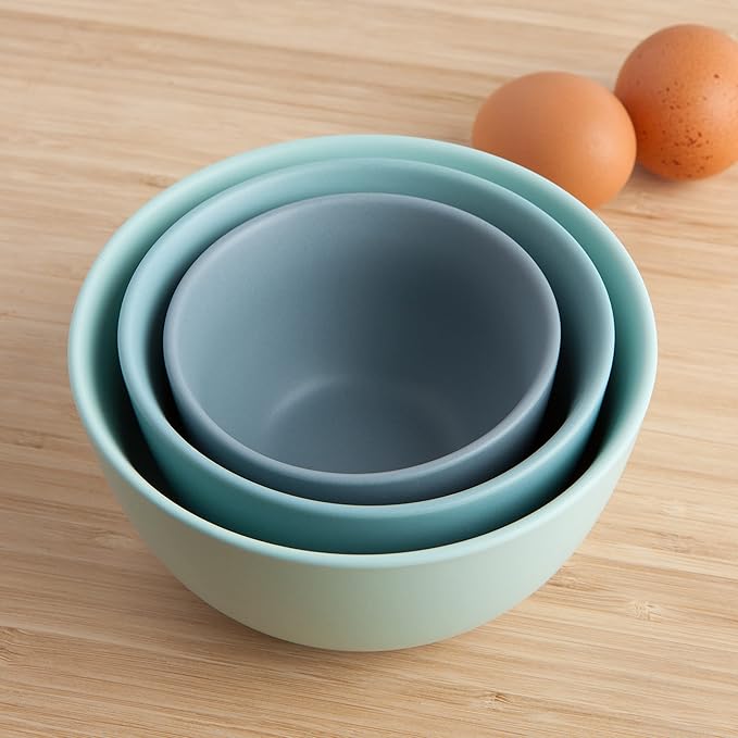 Now Desgns Nesting Prep Bowls, Set of 3, Matte Robin's Egg