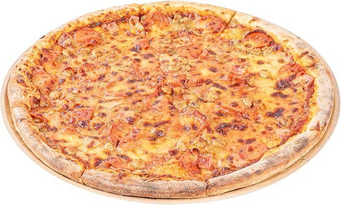 Restaurantware-Eco Pie 18 Inch Paper Pizza Trays, 25 Round Pizza Pans - Oven-Ready, Microwavable, Kraft Paper Pan For Large-Sized Pizzas, For Baking, Cooking, Bread, Meat, Or Pies