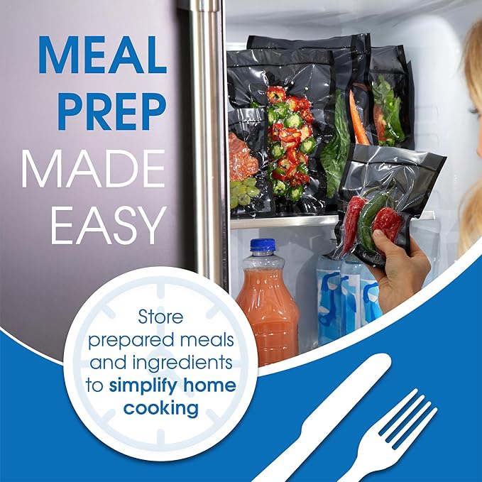 Spartan Industrial 8" X 12" Vacuum Seal Bags - 200 Count BPA-Free Food Storage Bags for Marinating, Freezing, Sous Vide Cooking