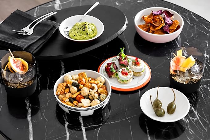 Villeroy & Boch Iconic Collection La petite Boule Memphis, Premium Porcelain, Made in Germany, Appetizer Set for 2, 5.5 x 5.5 in, Unique Coloful Design