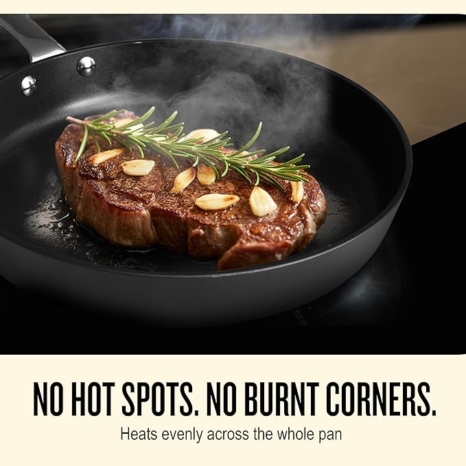 Alva Maestro Nonstick Ceramic Frying Pan 3-Piece Set - Easy to Clean, Oven Safe and Made without PFAS, PFOA & PTFE - Induction and All Stovetop Compatible with Even Heat Distribution