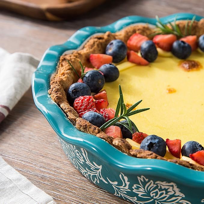 Wisenvoy Pie Pan Ceramic Pie Dish Pie Plate Deep Dish Pie Pan Non-Stick Pie Pans for Baking Pie Pans Pie Dishes