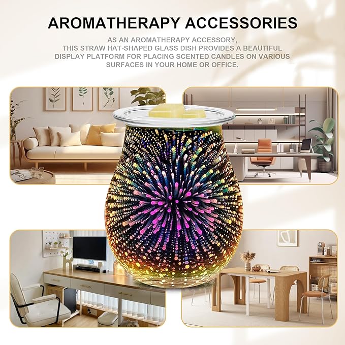 Replacement Wax Warmer Dish - Fits Most Wax Warmers - Durable Glass Dish for Wax Melts Melter Wax (4.69inch/11.9cm)