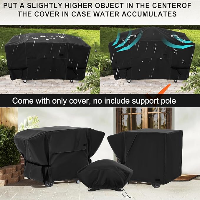 NettyPro Griddle Cover for Blackstone 28 inch Griddle, Waterproof UV Resistant 2 Burner Flat Top Gas Grill Cover 28" Cooking Station Camping, Black