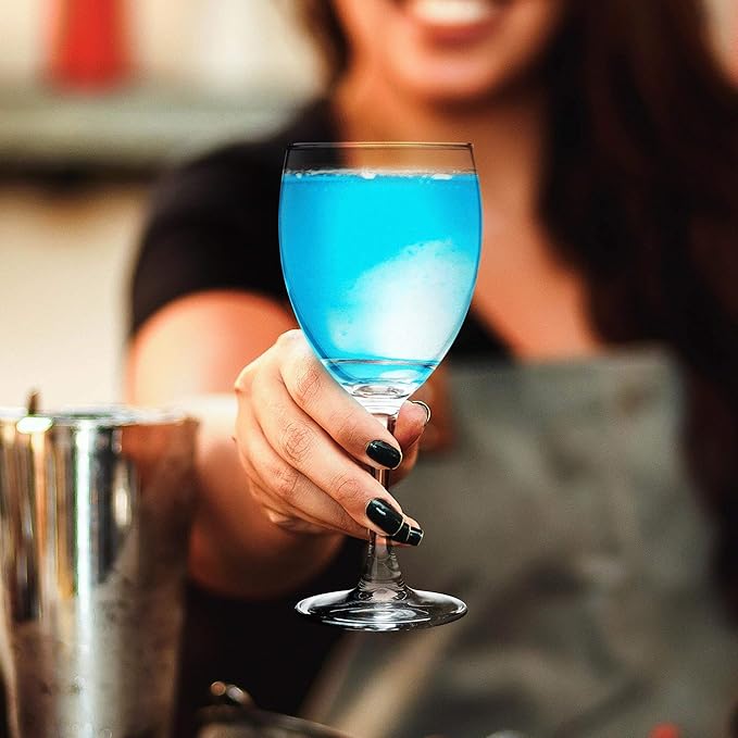 DISCOUNT PROMOS Nuance Wine Glasses by ARC 10.5 oz. Set of 10, Bulk Pack - Restaurant Glassware, Perfect for Red Wine, White Wine, Cocktails - Clear