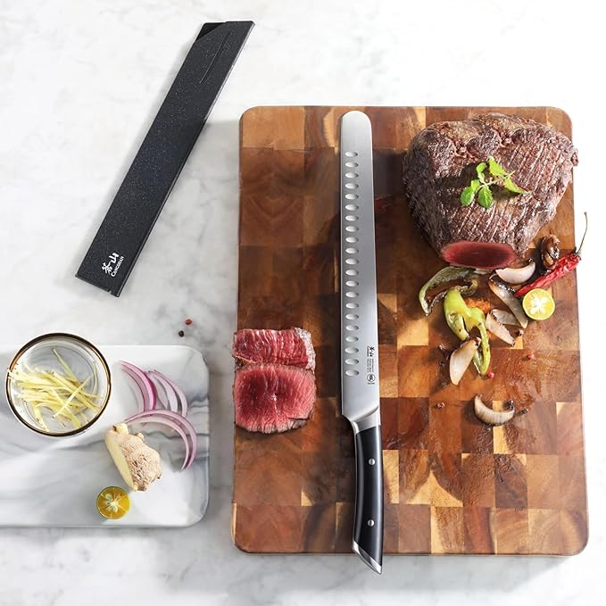 Cangshan HELENA Series 11-Inch Slicing/Carving Knife, Forged German Steel, Black, 502360