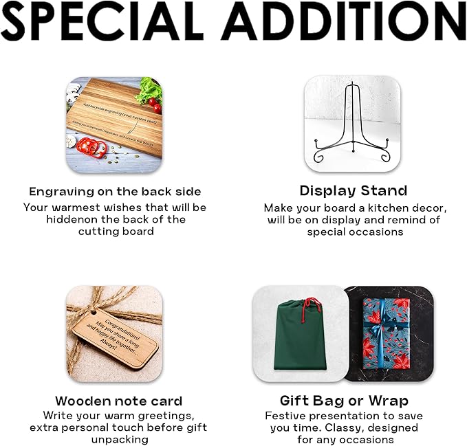 Personalized Oak Wood Cutting Board – Custom Engraving with Family Name – 10x14 Inches – Gift for Anniversary, Wedding, Christmas, Housewarming, Mother’s Day – Great for Parents and Friends