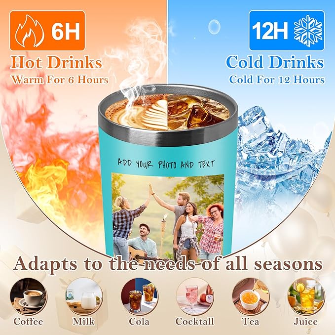24 Pack Personalized Stainless Steel Tumbler,20oz Custom Water Bottle,Insulated Tumblers with Lids and Straws, Customizable Logo Pictureto, Engraved Termos