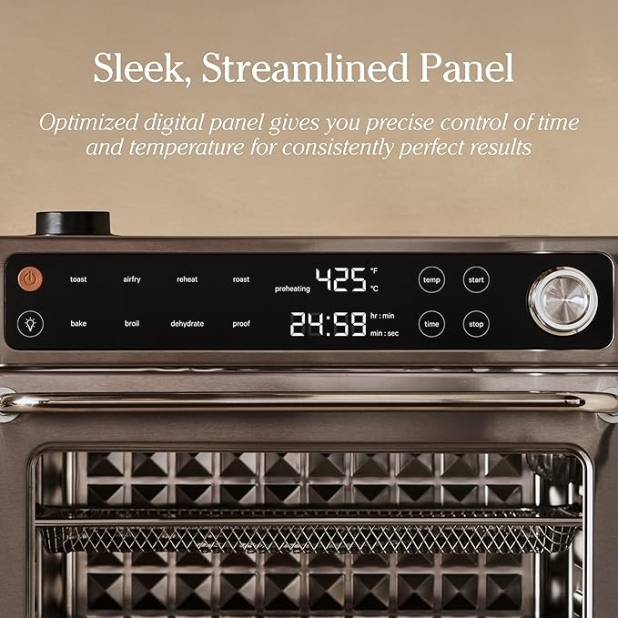 Our Place Wonder Oven Pro | 8-in-1 Digital Countertop Oven with Large 32Qt Capacity | Non-toxic, Quartz & Stainless Steel | Air Fry, Toast, Roast, Bake, Reheat, Broil, Reheat & Dehydrate | Blue Salt