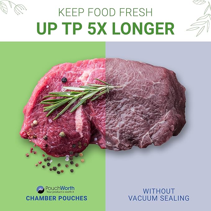 500 pcs Clear 6" x 15", 3 mil Chamber Machine Pouches, Pre-Cut Chamber Vacuum Sealer Bags, Heavy Duty Seal Pouch, BPA-Free Chamber Sealer Bags with Tear Notch