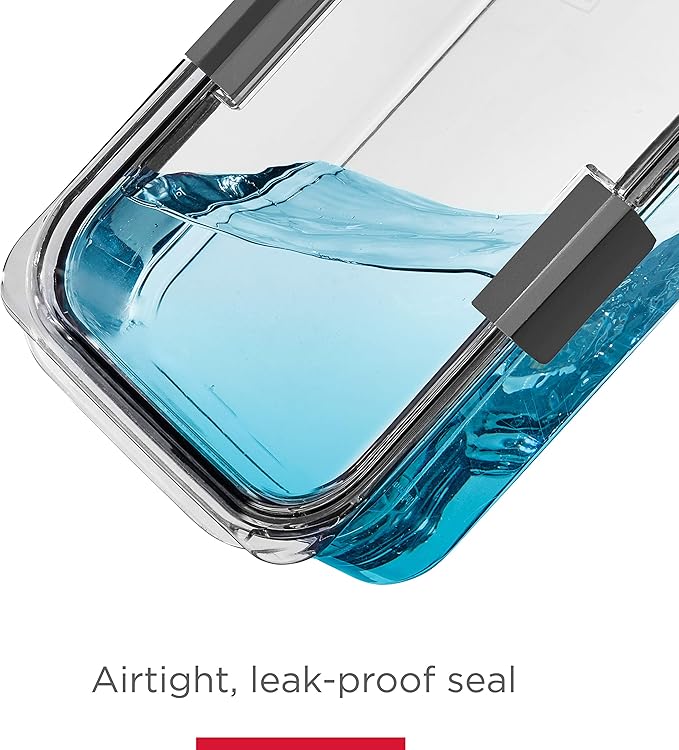 Rubbermaid Brilliance Food Storage Containers, 14 Piece Plastic Containers with Lids, BPA-Free, Leak Proof, Clear