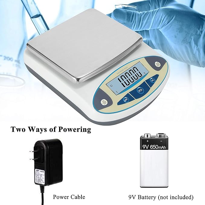 Bonvoisin Lab Scale 5000gx0.01g High Precision Electronic Analytical Balance 0.01g Accuracy Laboratory Precision Digital Scientific Scale (5000g)