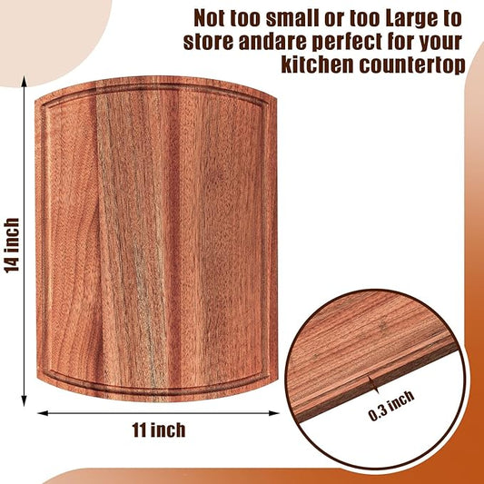Patelai 12 Pack Large Cutting Boards Bulk Wooden Kitchen Chopping Boards for Crafts DIY Wedding Housewarming Gift(Walnut Wood,14 x 11 Inch)