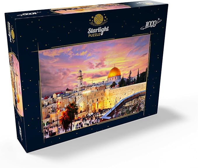 MyPuzzle Skyline of The Old City at The Western Wall and The Temple Mount in Jerusalem Israel - Premium 1000 Piece Jigsaw Puzzle for Adults