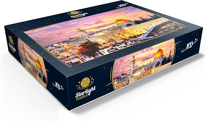 MyPuzzle Skyline of The Old City at The Western Wall and The Temple Mount in Jerusalem Israel - Premium 100 Piece Jigsaw Puzzle for Adults