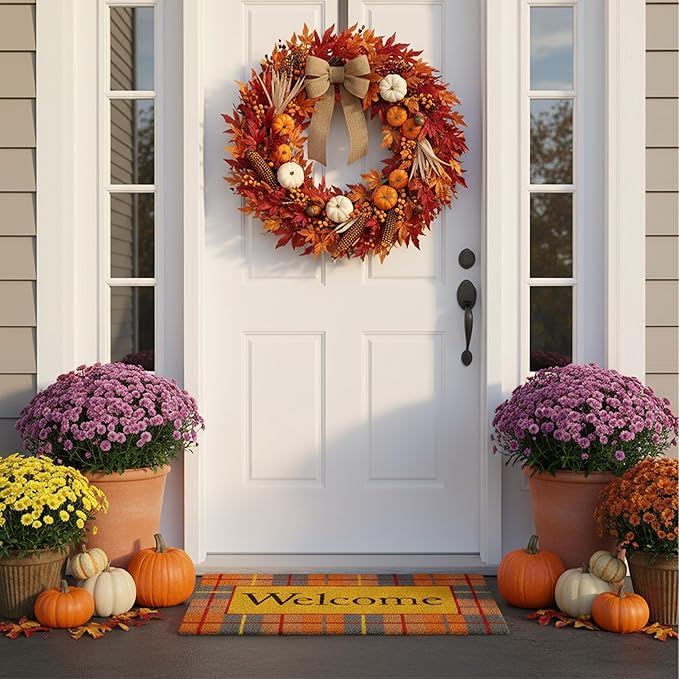 Calloway Mills Fall Plaid Doormat (Multi, 17" x 29" x 0.60")