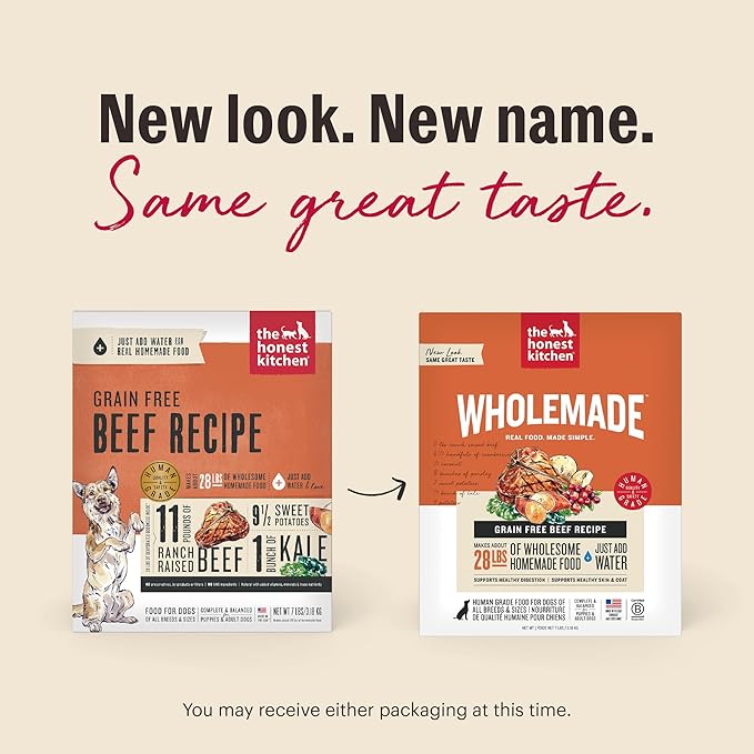 The Honest Kitchen Wholemade™ Grain Free Beef Dog Food, 10 lb Box