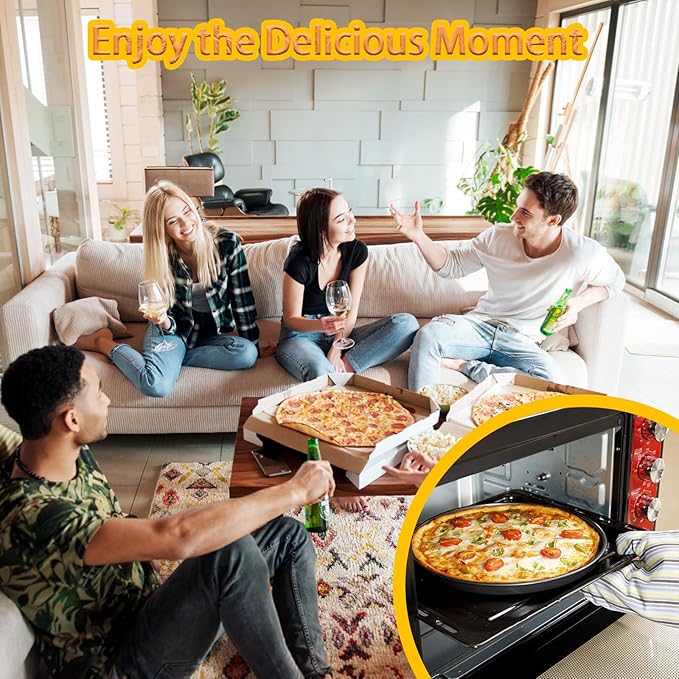 2Pcs Carbon Steel Pizza Pan With Holes 9inch 12inch non stick pizza pan for Oven Round Perforated Pizza Tray Pizza Bakeware For Home Restaurant Baking (9inch&12inch)