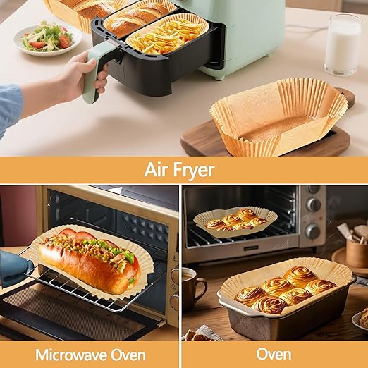 150 Pack 7.5 Inch Loaf Pan Liners, Non-Stick Cake Baking Sheets, Unbleached & Greaseproof Baking Paper for Cookies, Cupcakes, Bread