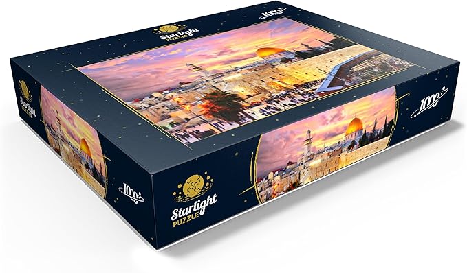 MyPuzzle Skyline of The Old City at The Western Wall and The Temple Mount in Jerusalem Israel - Premium 1000 Piece Jigsaw Puzzle for Adults