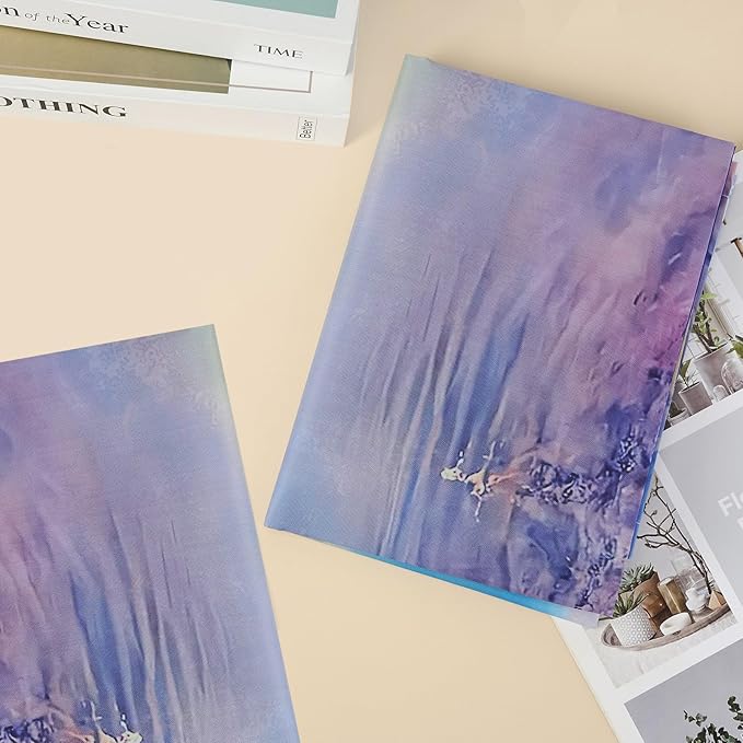 2 Pcs Fluorescent Light Covers - 4 x 2 Feet Covers for Ceiling Lights, Magnetic Light Filters for Classroom, Office, Hospitals, Home (Blue Sky - Rainbow)