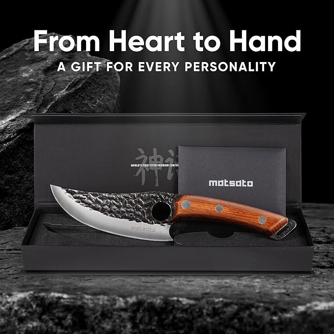 Chef Knife - Perfect Kitchen Knive for Cooking, Chopping. Japanese Steel Knife for Home, BBQ. For Balance & Control, 6.3 Inch