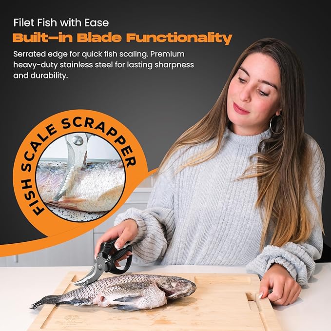 Poultry Shears, Kitchen Scissors for Food With Safety Lock, Kitchen Shears for Food, Meat Scissors, Bone Cutter, Chicken Cutter
